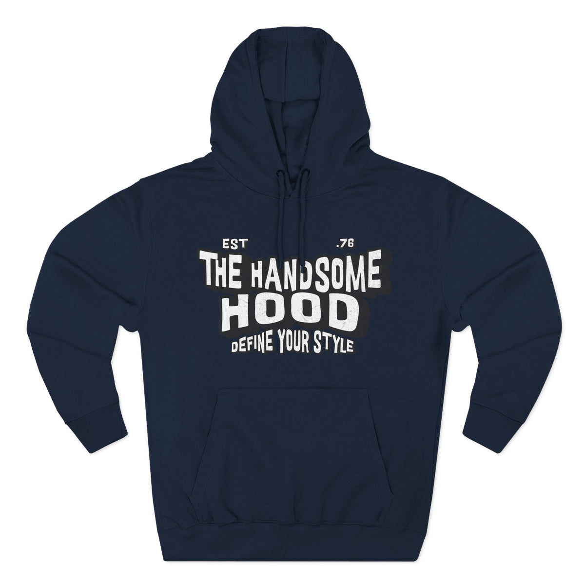The Handsome Hood Fleece Hoodie - Retro Script Graphic Pullover