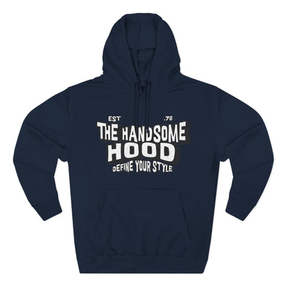 The Handsome Hood Fleece Hoodie - Retro Script Graphic Pullover