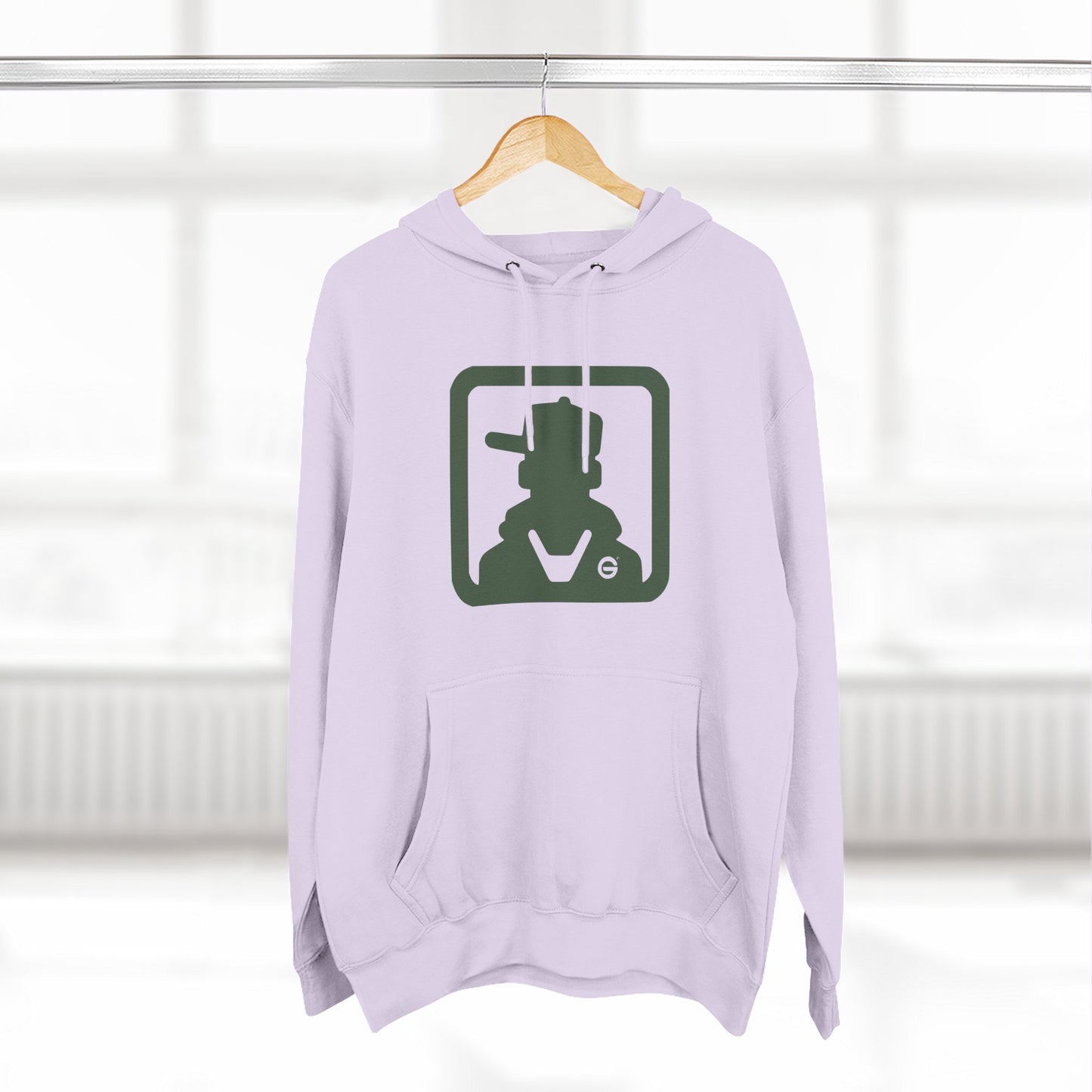 Minimal Green Icon Hoodie Pullover