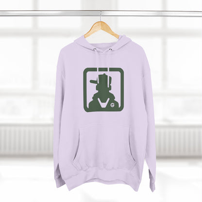 Minimal Green Icon Hoodie Pullover
