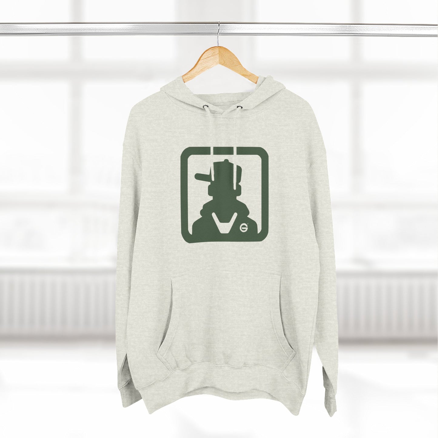 Minimal Green Icon Hoodie Pullover