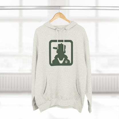 Minimal Green Icon Hoodie Pullover