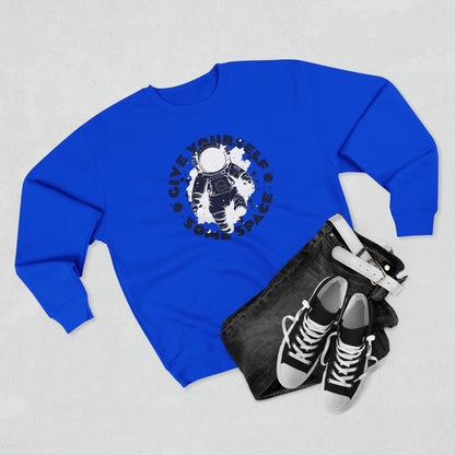 Space Astronaut Graphic Crewneck Sweatshirt