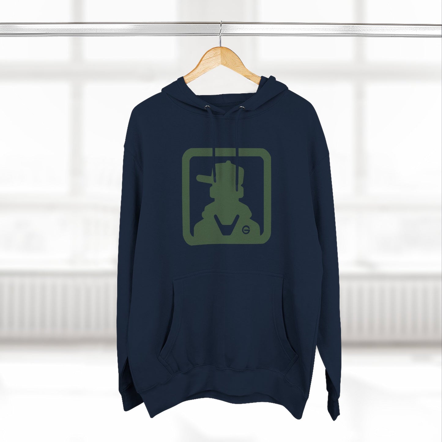 Minimal Green Icon Hoodie Pullover