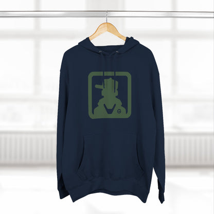 Minimal Green Icon Hoodie Pullover