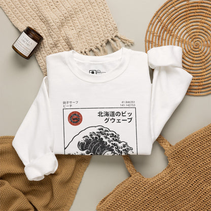 Hokkaido Wave Crewneck Sweatshirt