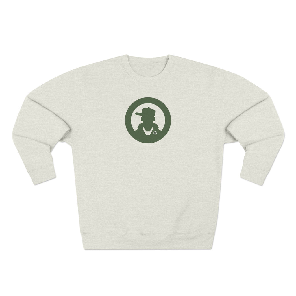 Detective Circle Crewneck Sweatshirt — Vintage Sherlock Pipe Logo