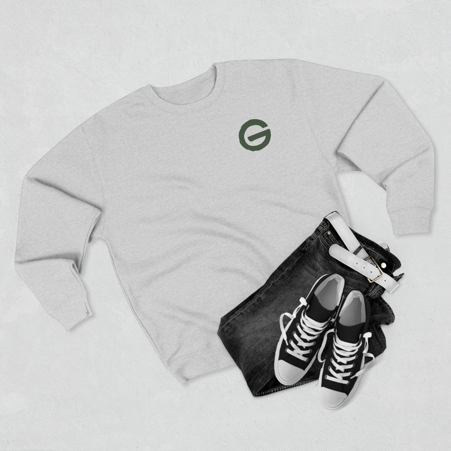Minimalist Green 'G' Logo Crewneck Sweatshirt