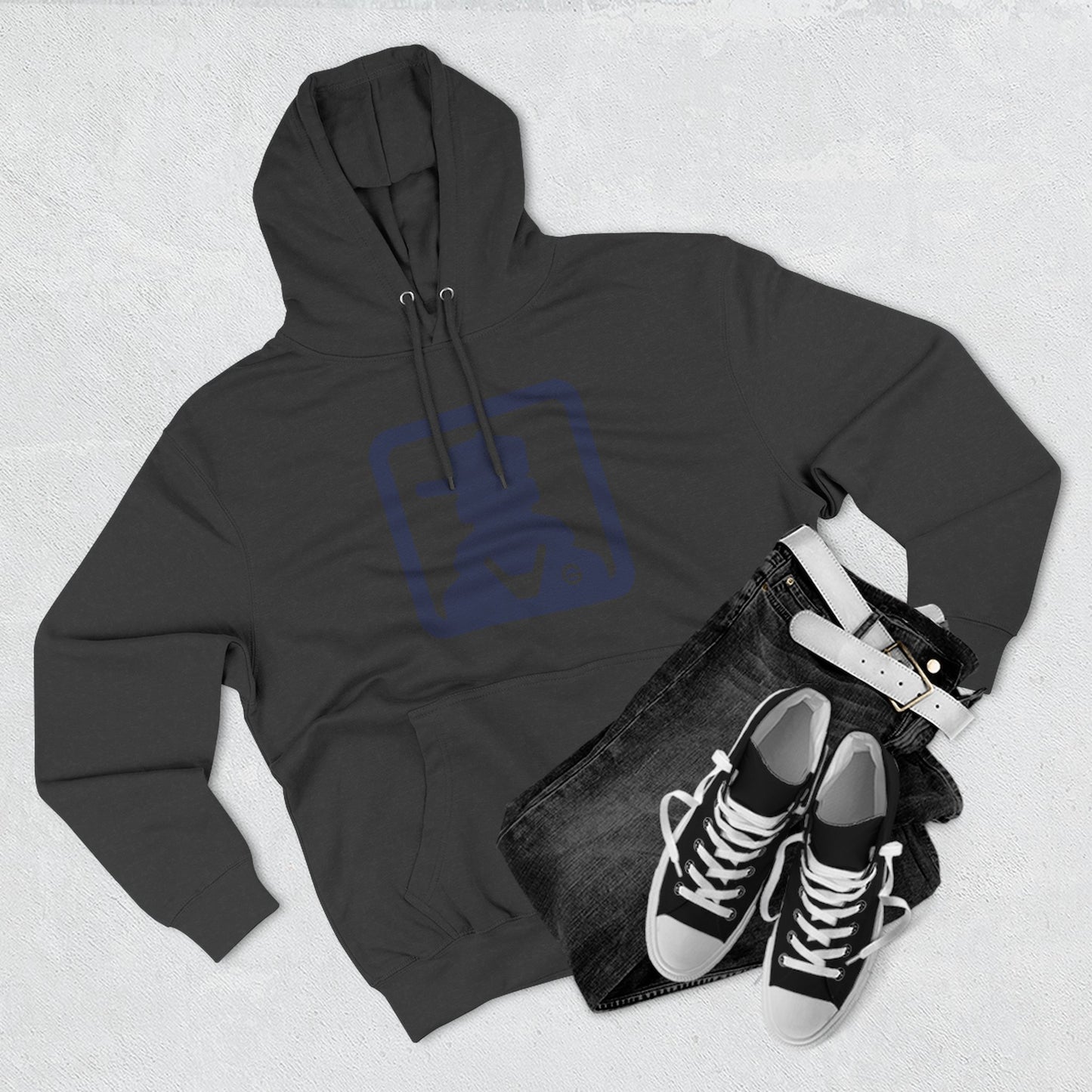 Minimalist Cowboy Silhouette Hoodie — Western Graphic Pullover