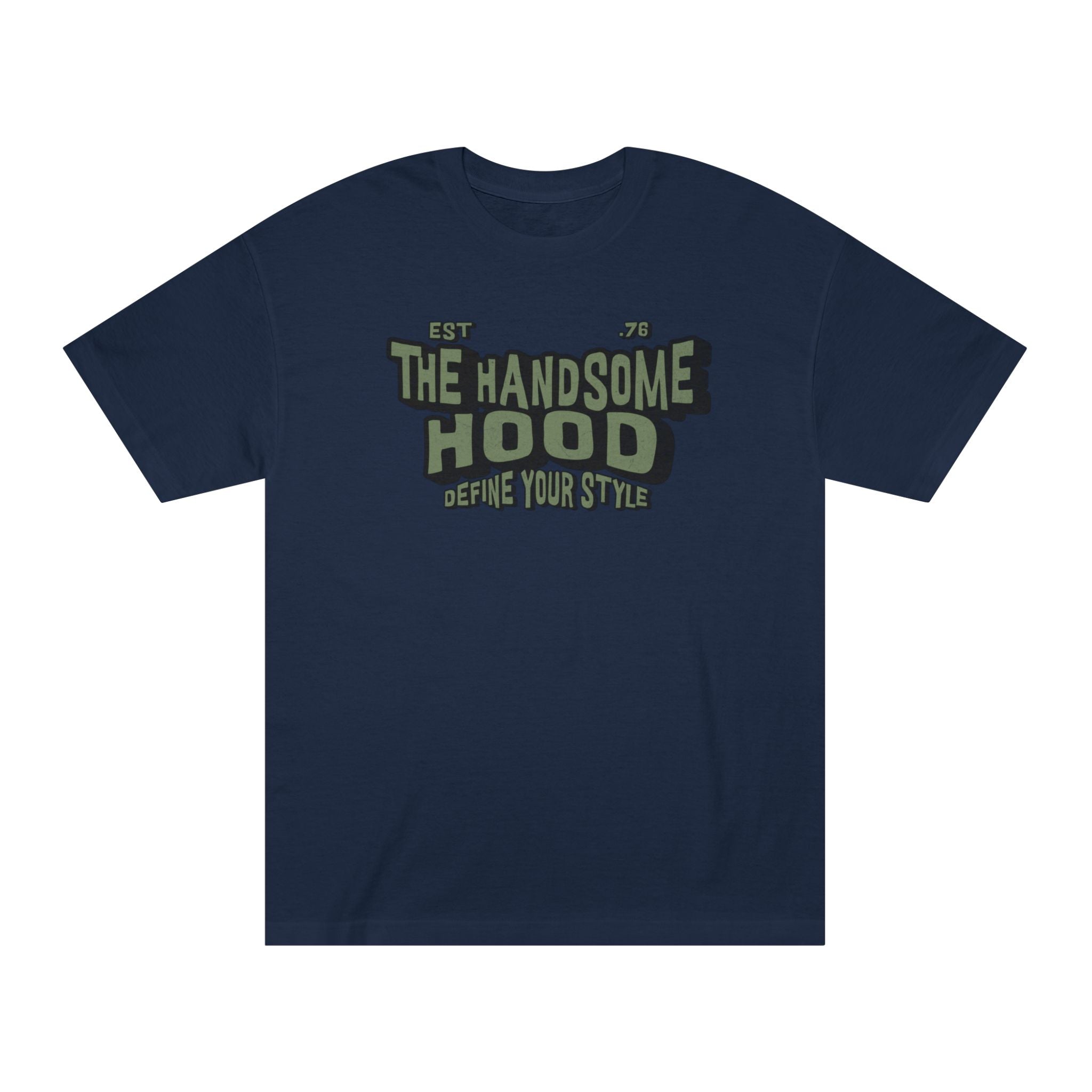 The Handsome Hood Tee — Vintage Military Green Graphic T-Shirt