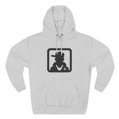 Minimal Silhouette Streetwear Fleece Hoodie