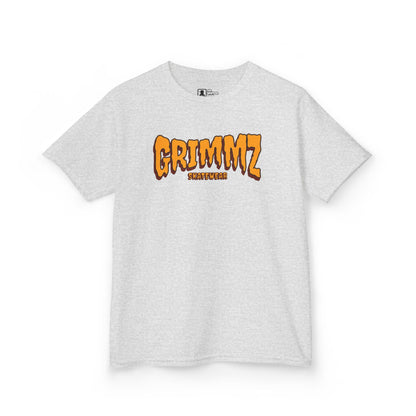 Kids Tee — GRIMMZ Orange Logo Graphic Shirt