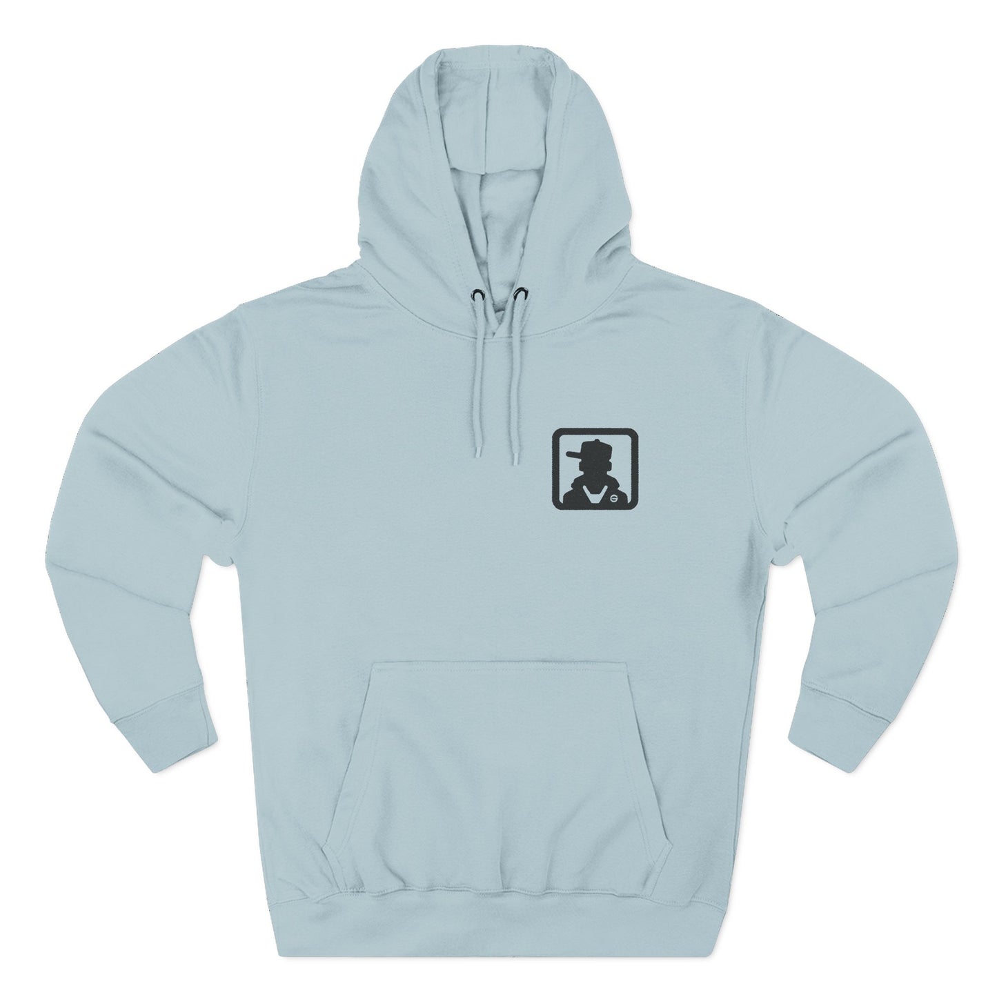 Minimal Silhouette Chest Logo Hoodie