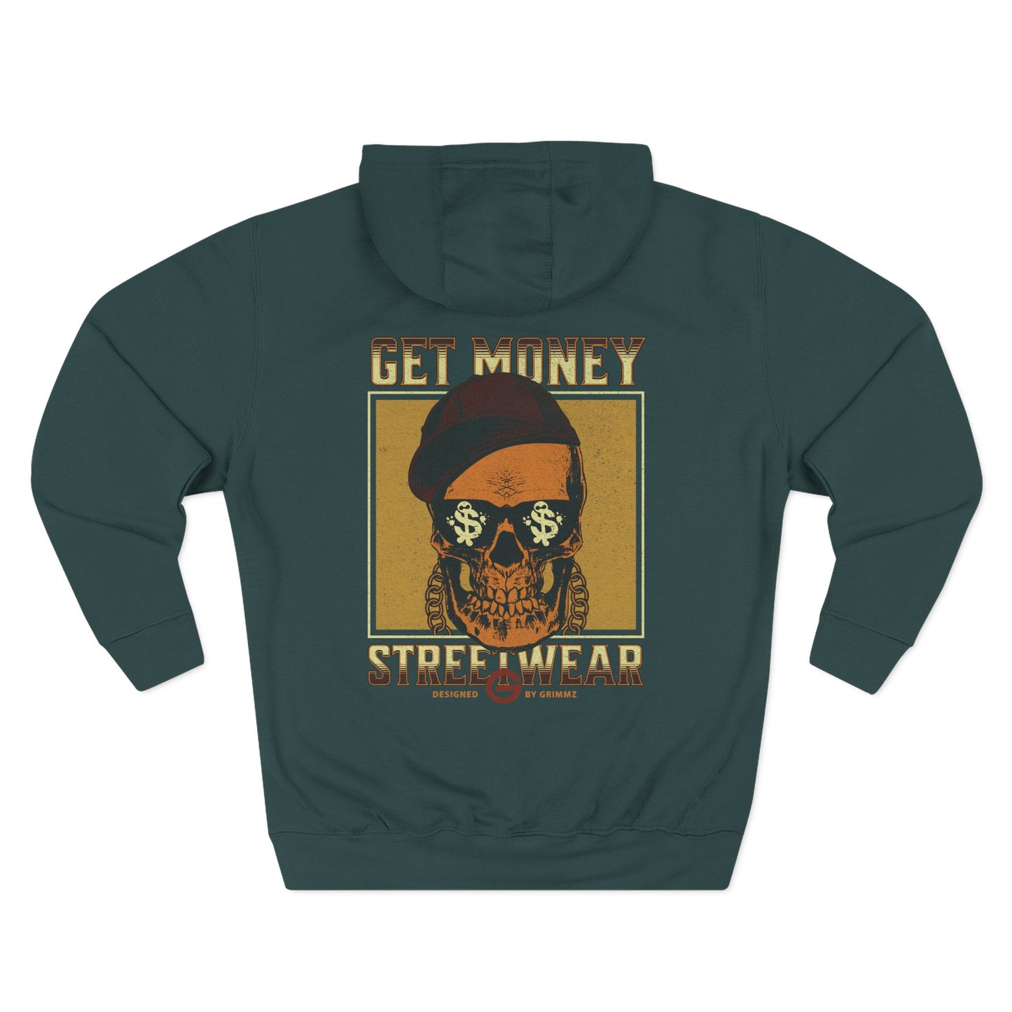 Get Money Streetwear Skull Graphic Hoodie