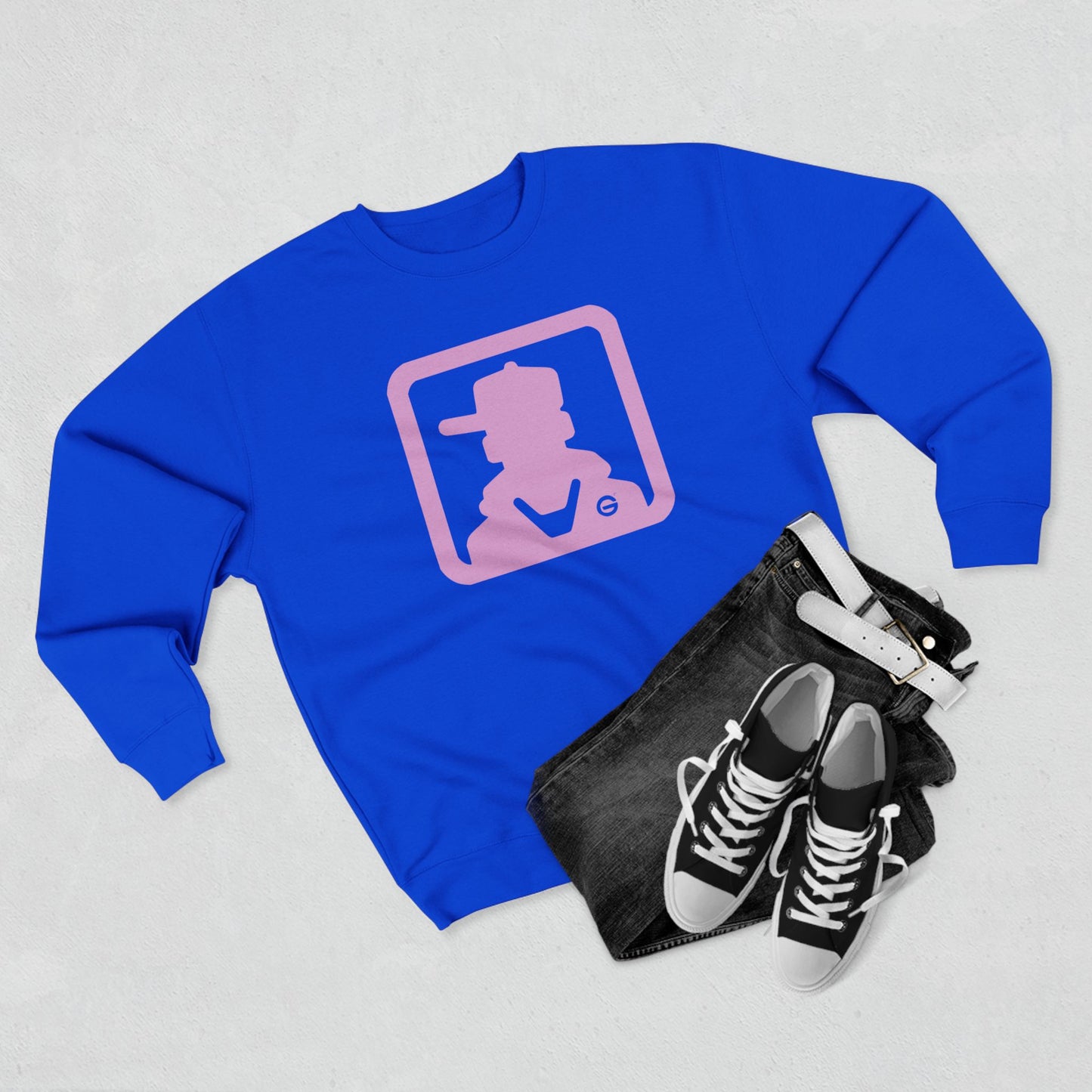 Retro Pink Silhouette Crewneck Sweatshirt