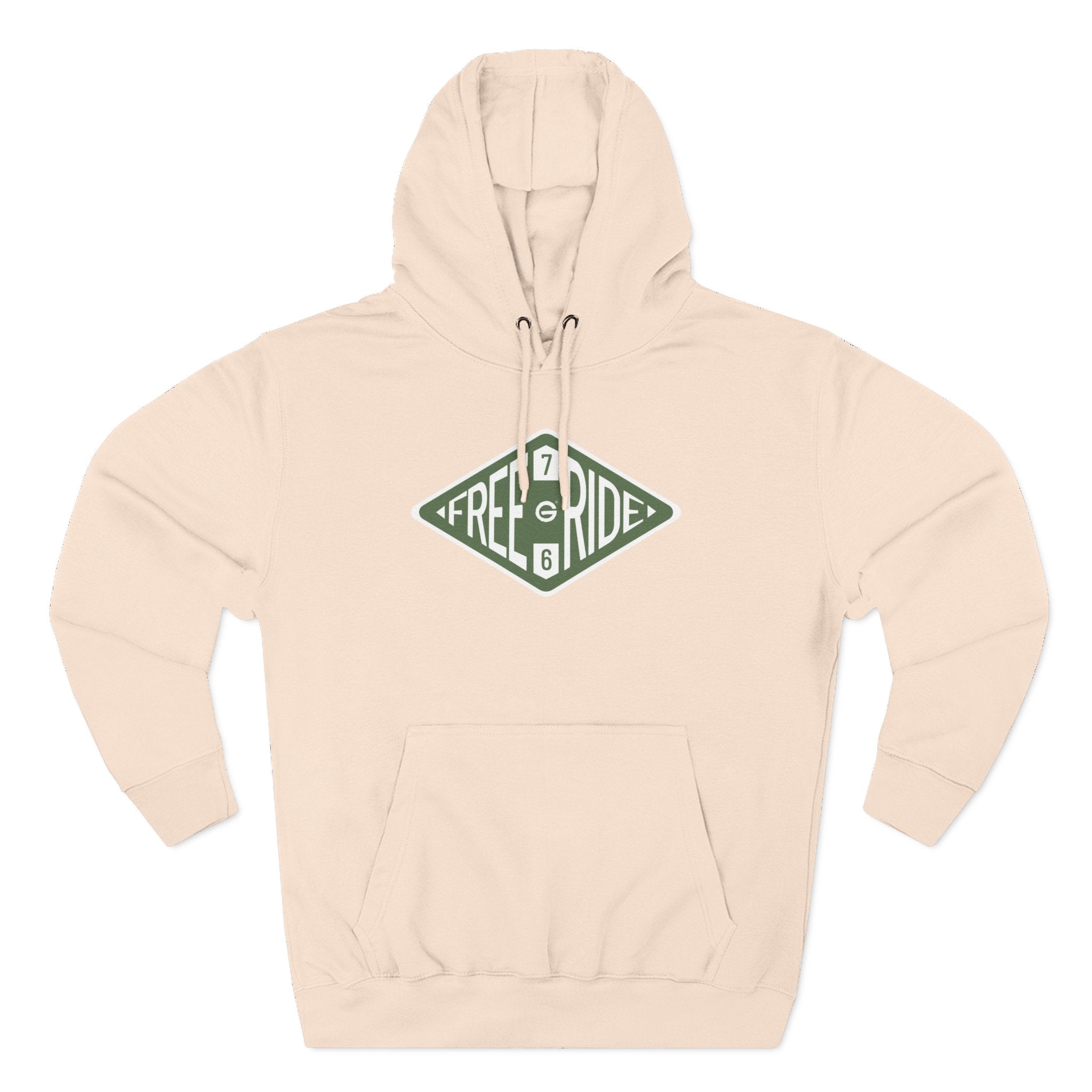 Free Ride Pullover Hoodie — Vintage Diamond Skate/Surf Logo Fleece