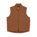 Washed Duck Cloth Work Vest — Embroidered Chest Patch