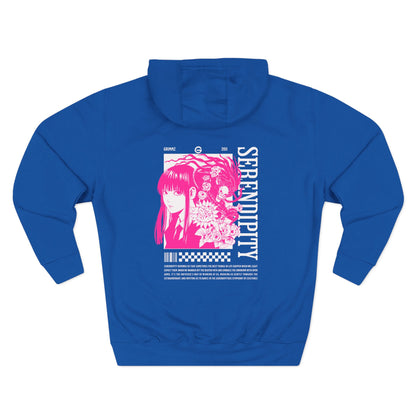 Pink Anime Girl Fleece Hoodie