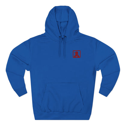 Minimalist Red Silhouette Fleece Hoodie