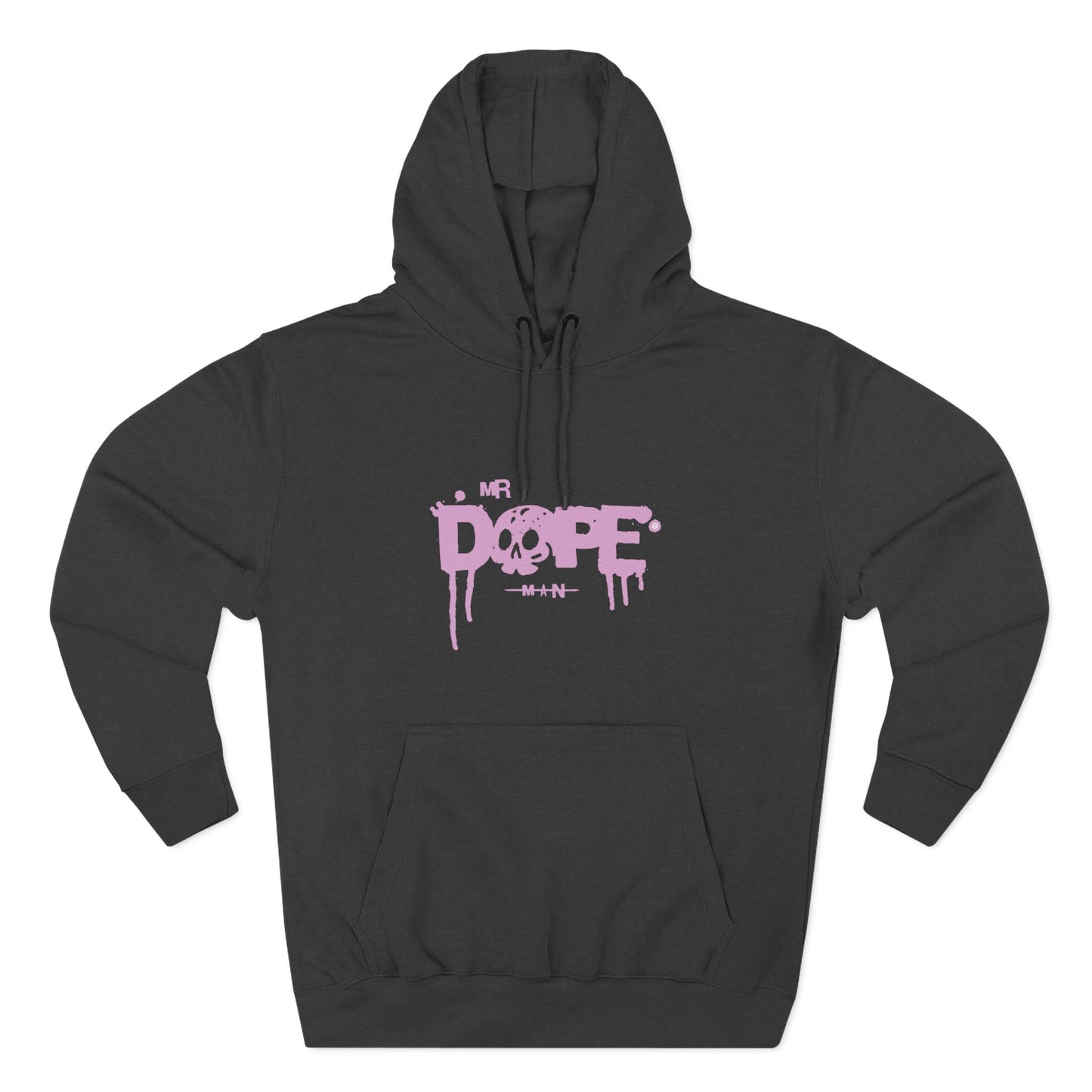 Dope Skull Graphic Hoodie Pink Drip Streetwear