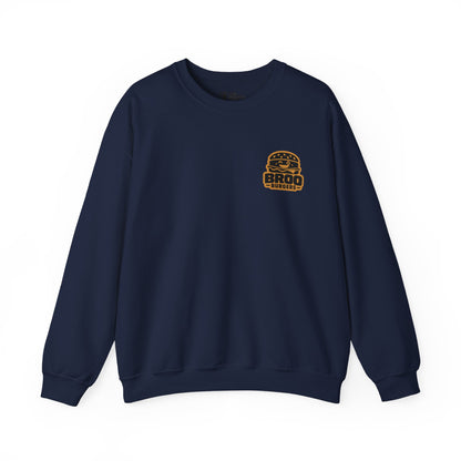 Burger Logo Sweatshirt — 'BROO Burgers' Retro Fast Food Crewneck