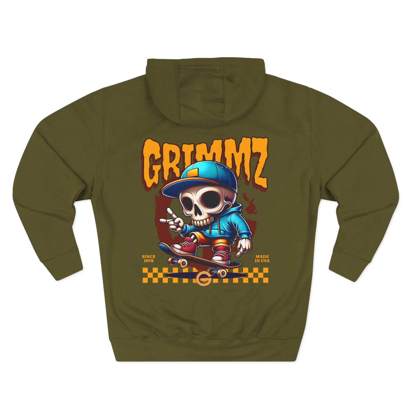 Weirdo Graphic Hoodie — Retro Skate Cartoon Fleece Pullover