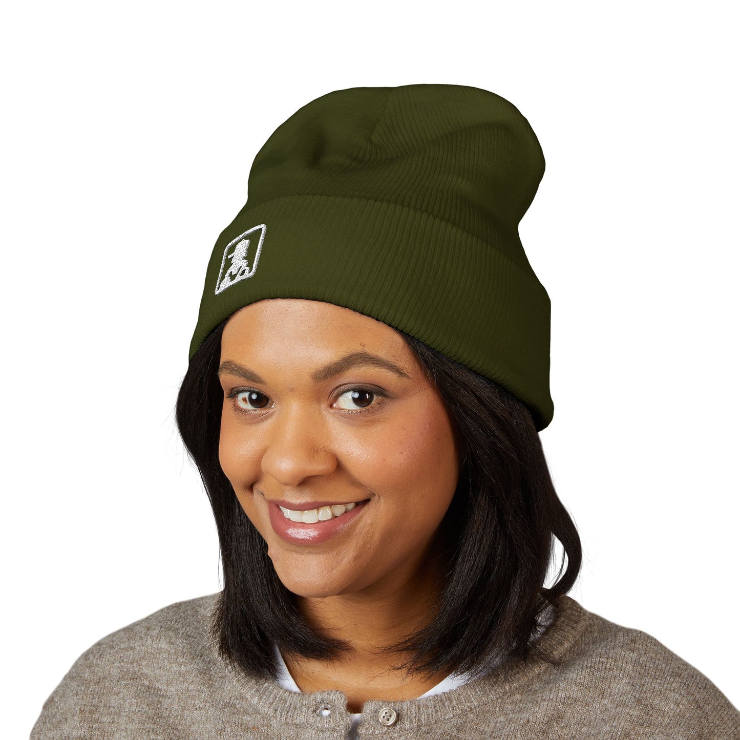 Classic Minimal Patch Knit Beanie