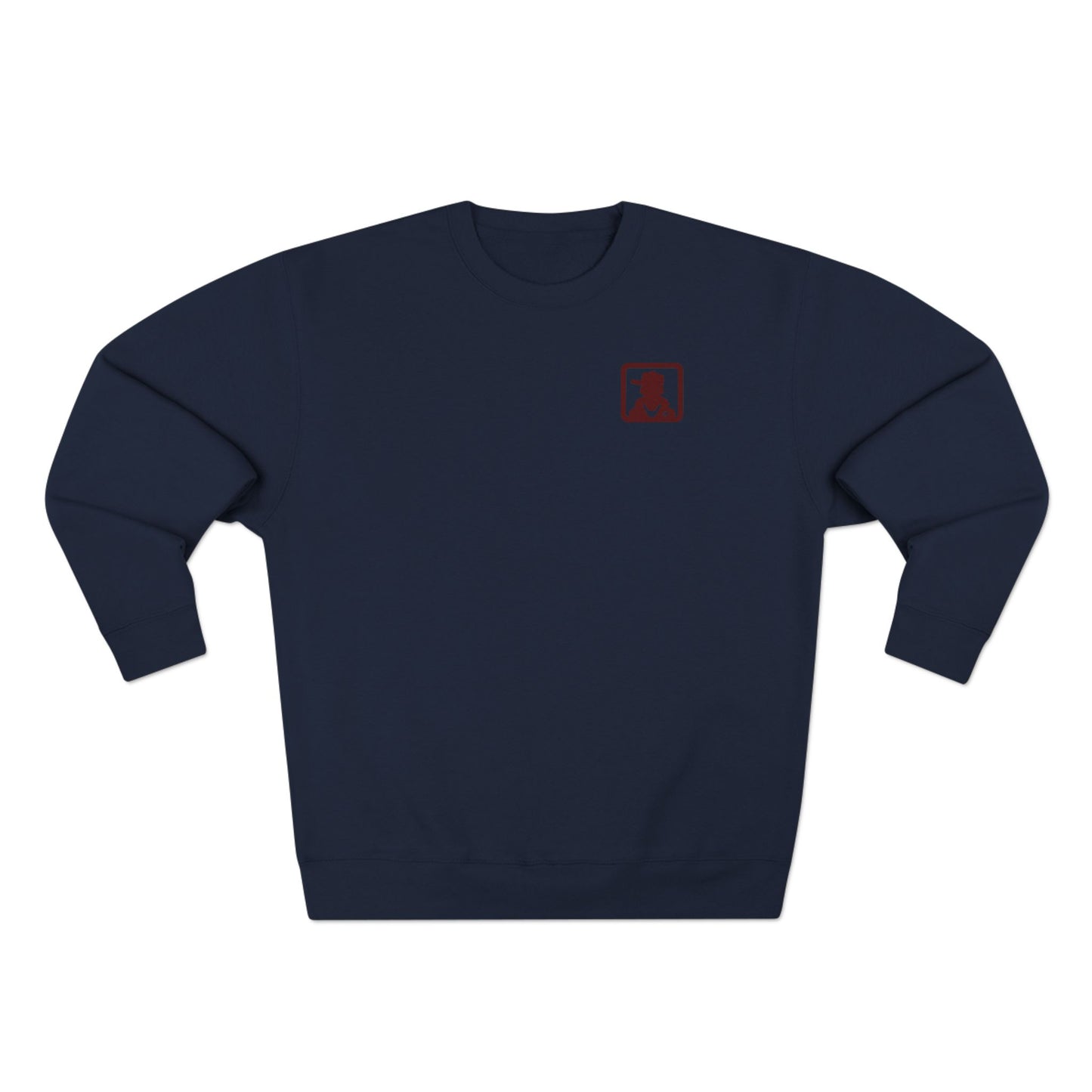 Minimalist Pocket Logo Sweatshirt — Small Vintage Silhouette Crewneck