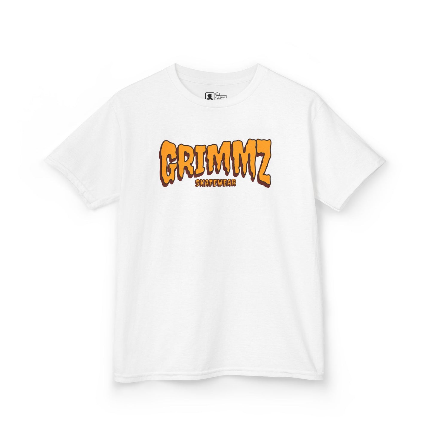 Kids Tee — GRIMMZ Orange Logo Graphic Shirt