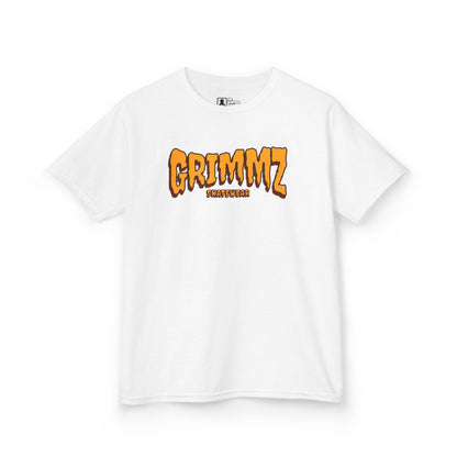 Kids Tee — GRIMMZ Orange Logo Graphic Shirt