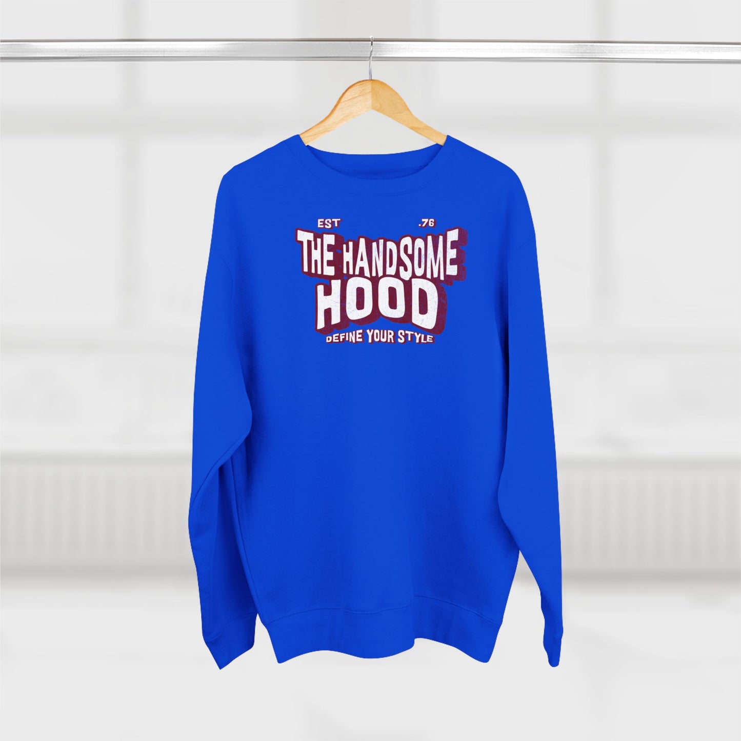 Crewneck Sweatshirt — "The Handsome Hood" Retro Script Pullover