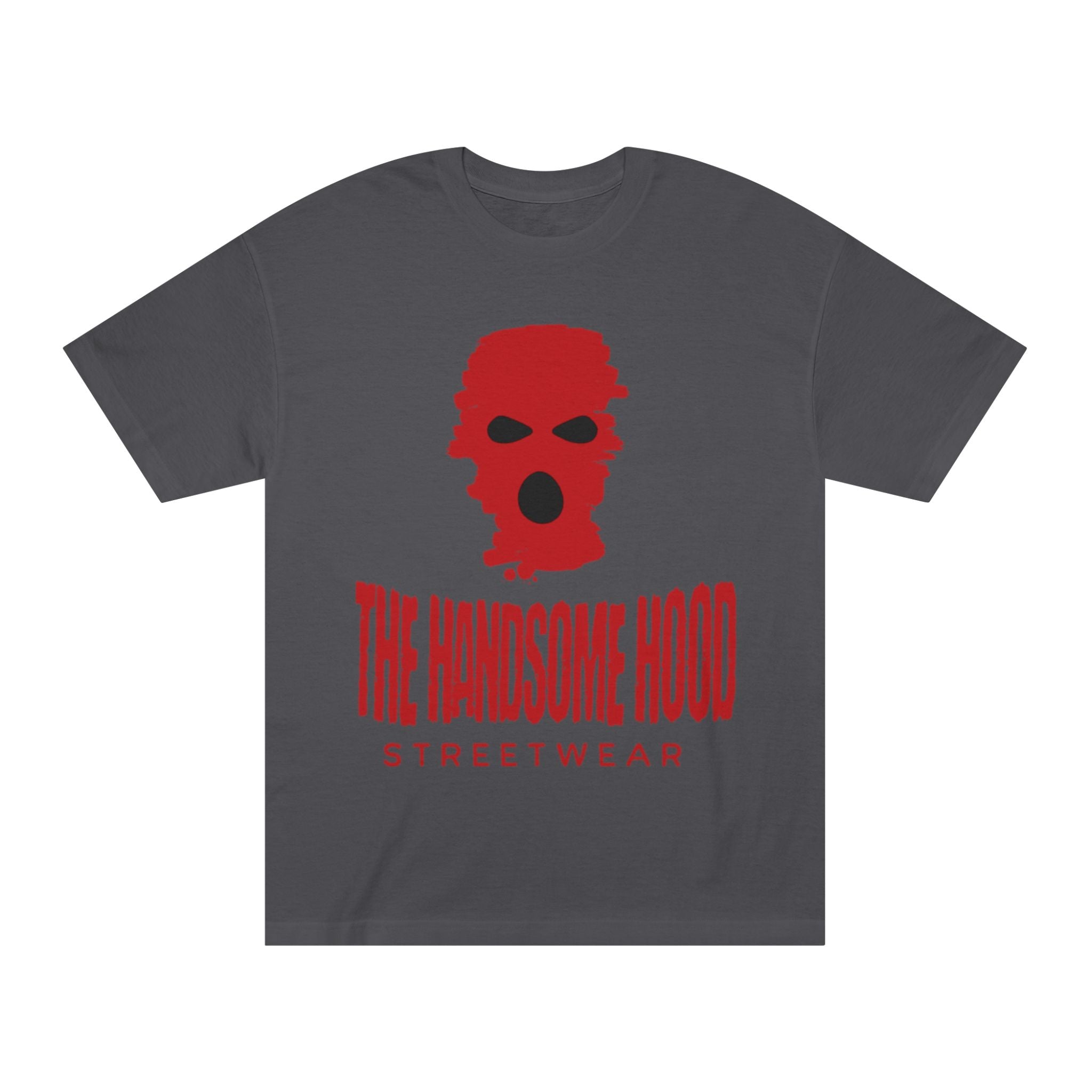 The Handsome Hood Streetwear Tee — Red Balaclava Graphic T-Shirt