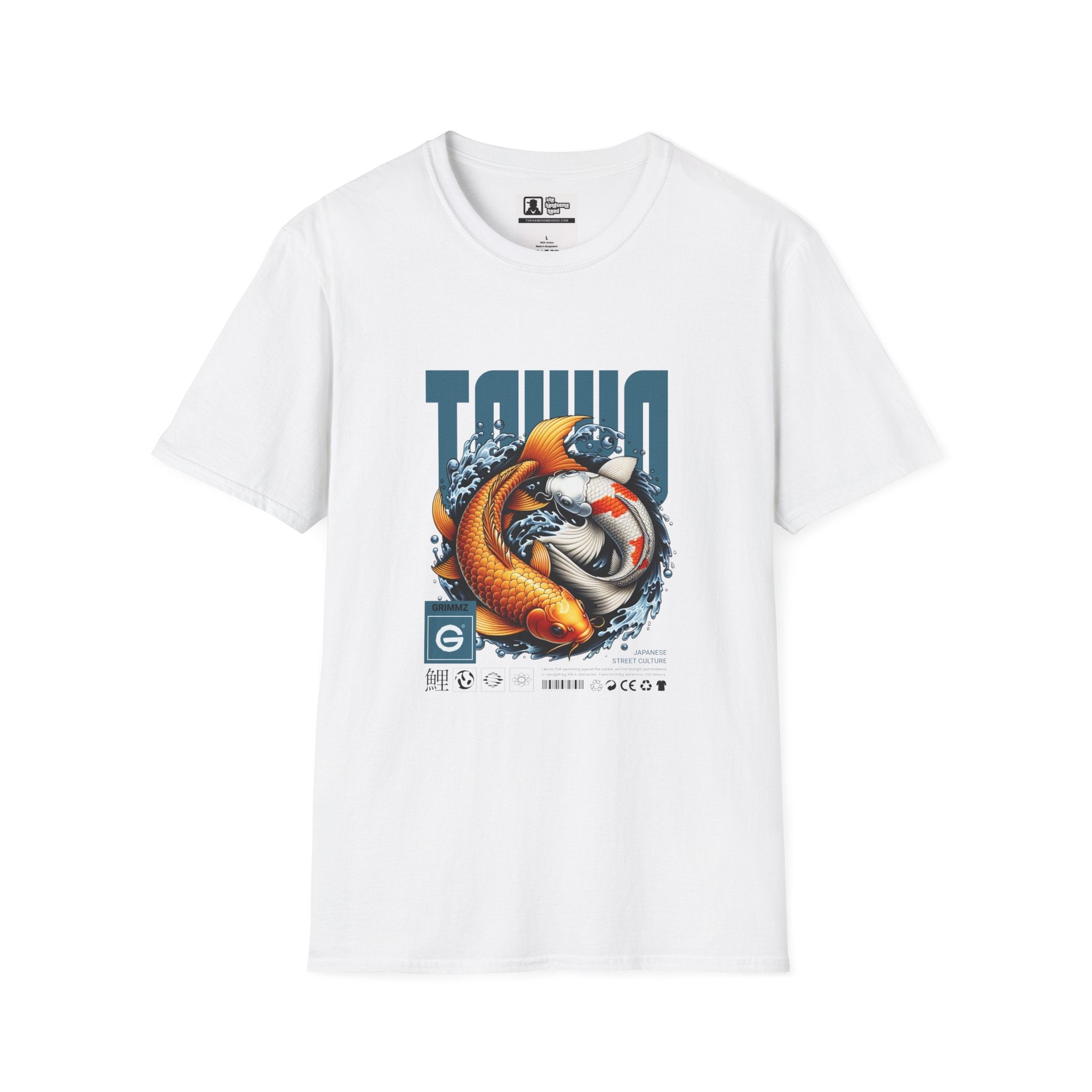 Koi Yin-Yang Graphic T-Shirt — Kyoto Fish Illustration Tee