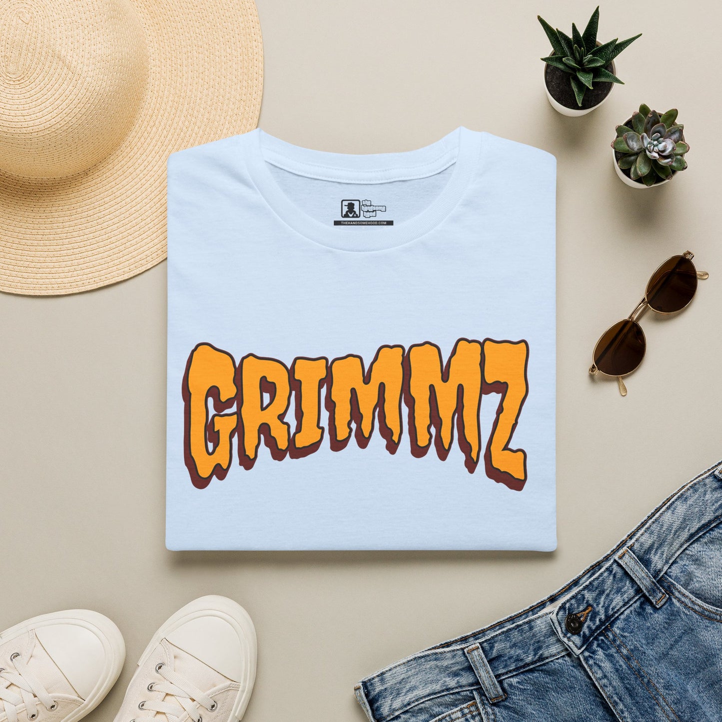 Grimmz Orange Drip Logo T-Shirt