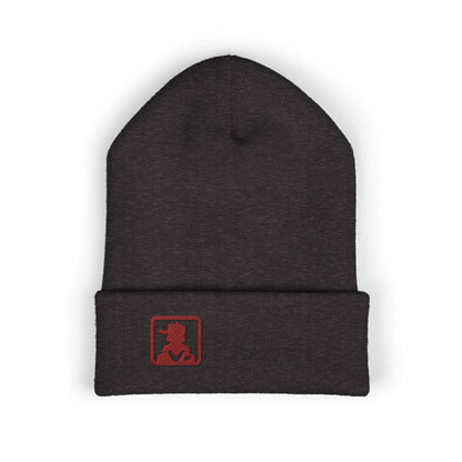 Minimalist Bear Patch Cuffed Beanie