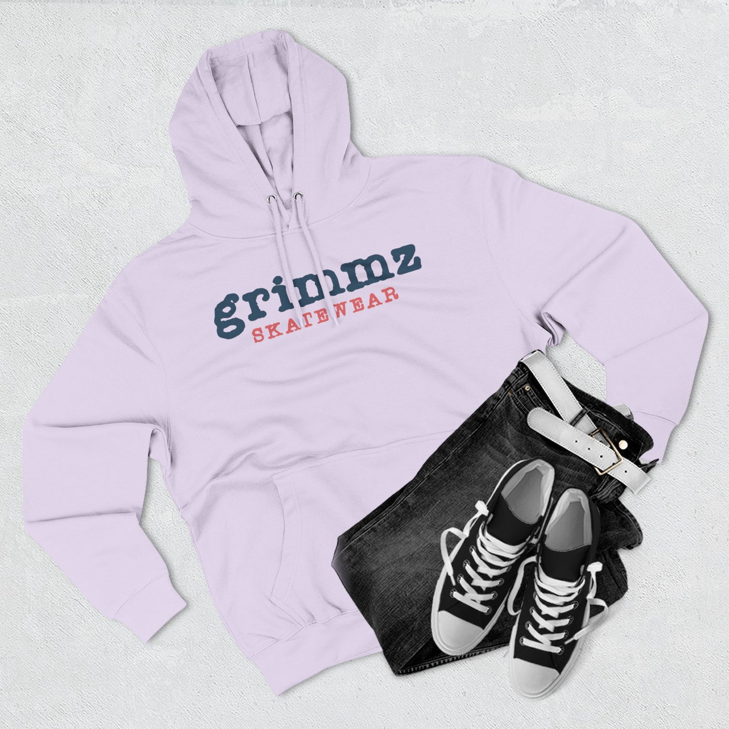 Grimmz Skatewear Fleece Hoodie — Vintage Skate Logo Pullover