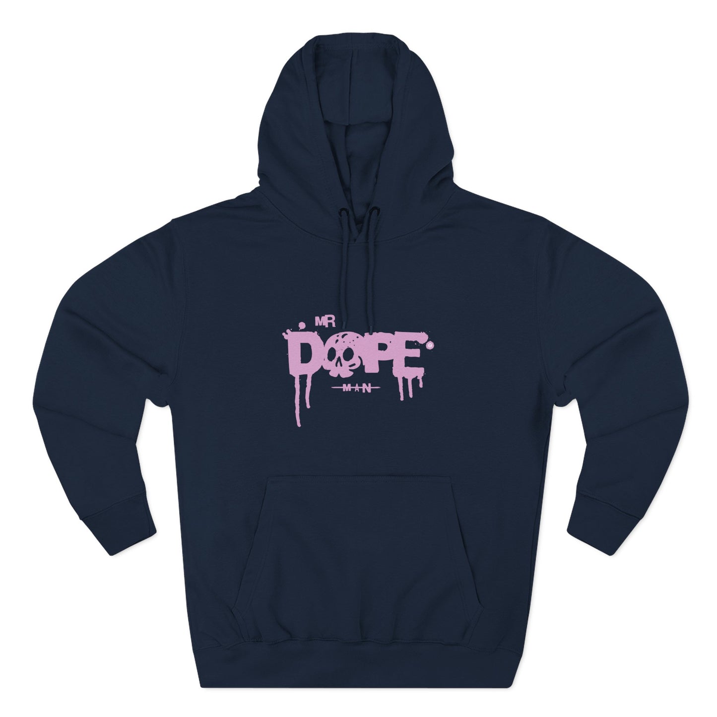 Dope Skull Graphic Hoodie Pink Drip Streetwear