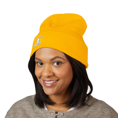 Classic Minimal Patch Knit Beanie