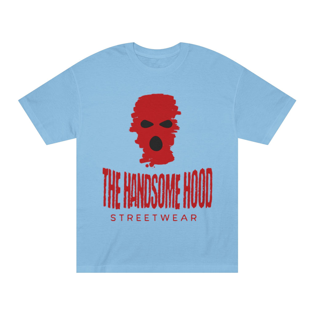 The Handsome Hood Streetwear Tee — Red Balaclava Graphic T-Shirt