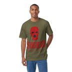 The Handsome Hood Streetwear Tee — Red Balaclava Graphic T-Shirt