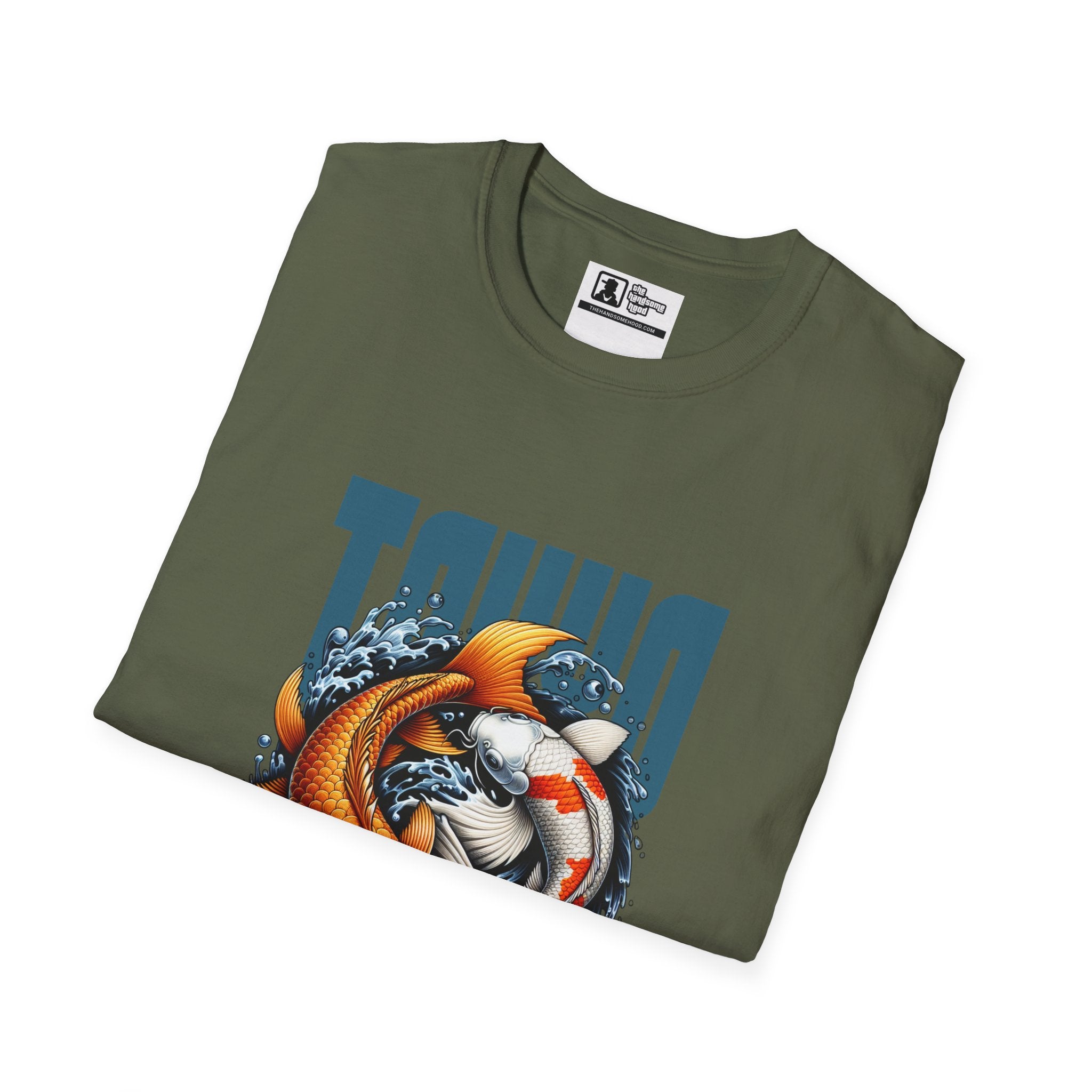 Koi Yin-Yang Graphic T-Shirt — Kyoto Fish Illustration Tee