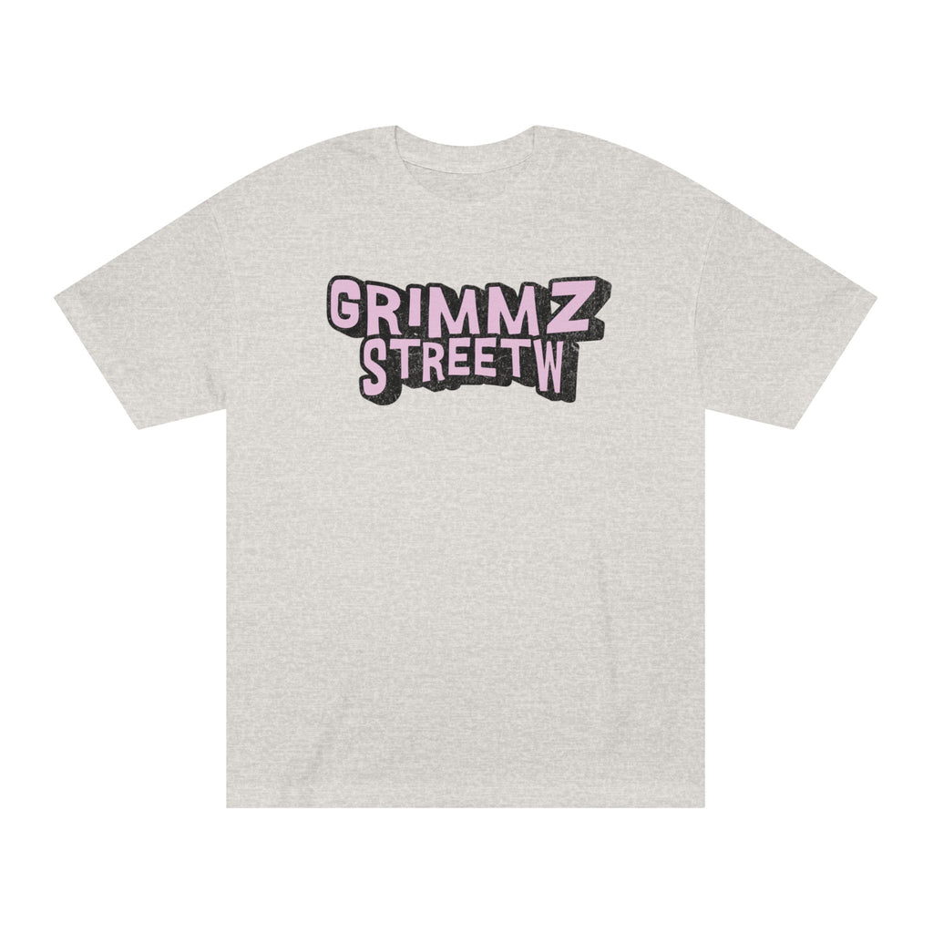 Grimmz Streetwear Tee — Pink Graffiti Logo T-Shirt