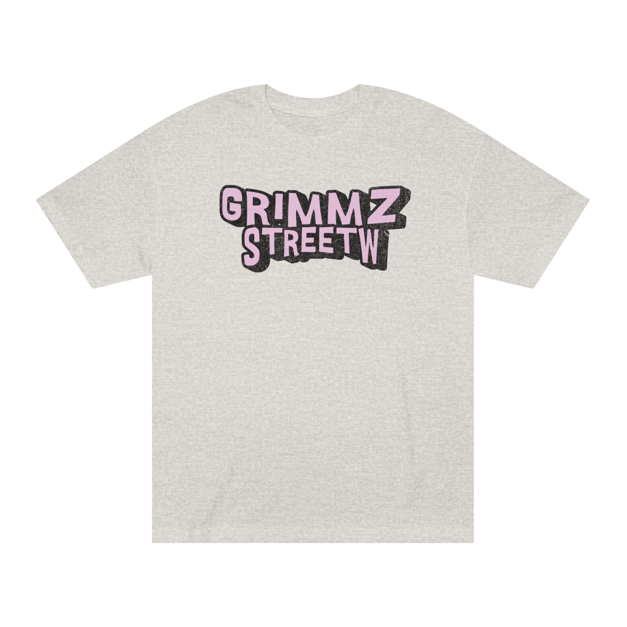 Grimmz Streetwear Tee — Pink Graffiti Logo T-Shirt