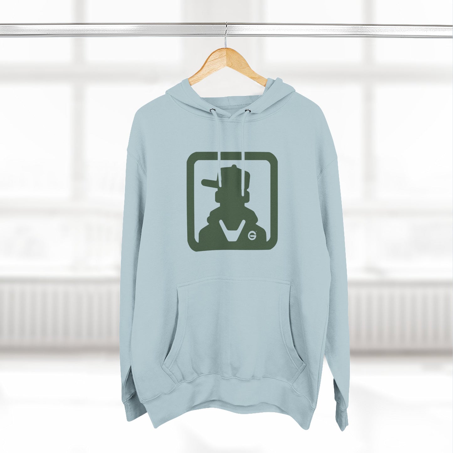 Minimal Green Icon Hoodie Pullover