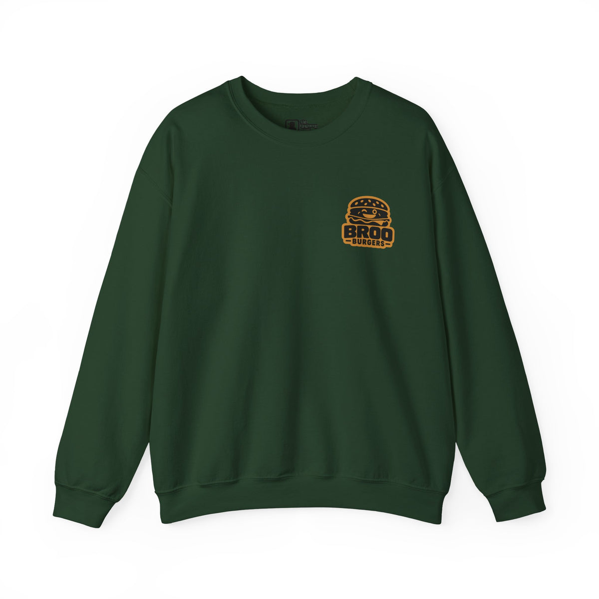 Burger Logo Sweatshirt — 'BROO Burgers' Retro Fast Food Crewneck