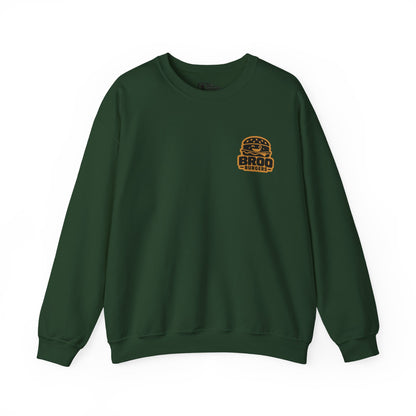 Burger Logo Sweatshirt — 'BROO Burgers' Retro Fast Food Crewneck