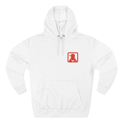 Minimal Red Lantern Chest Hoodie