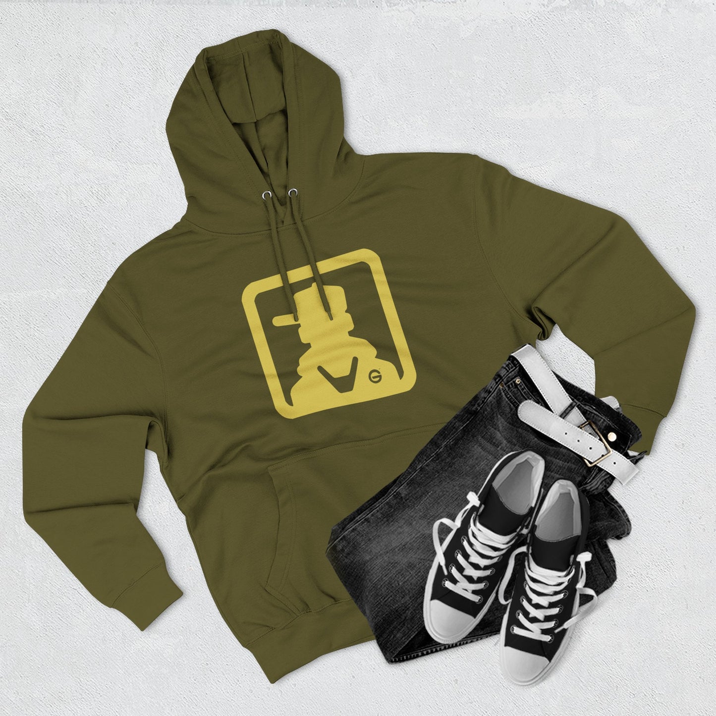 Gold Cowboy Western Hoodie Pullover