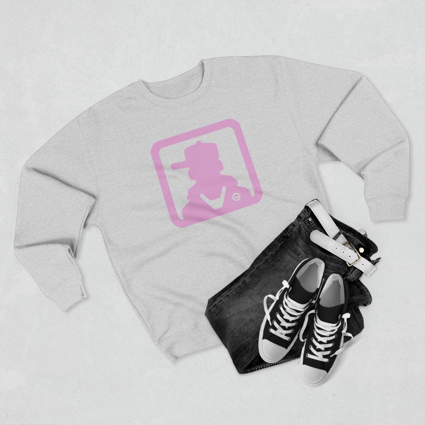 Retro Pink Silhouette Crewneck Sweatshirt