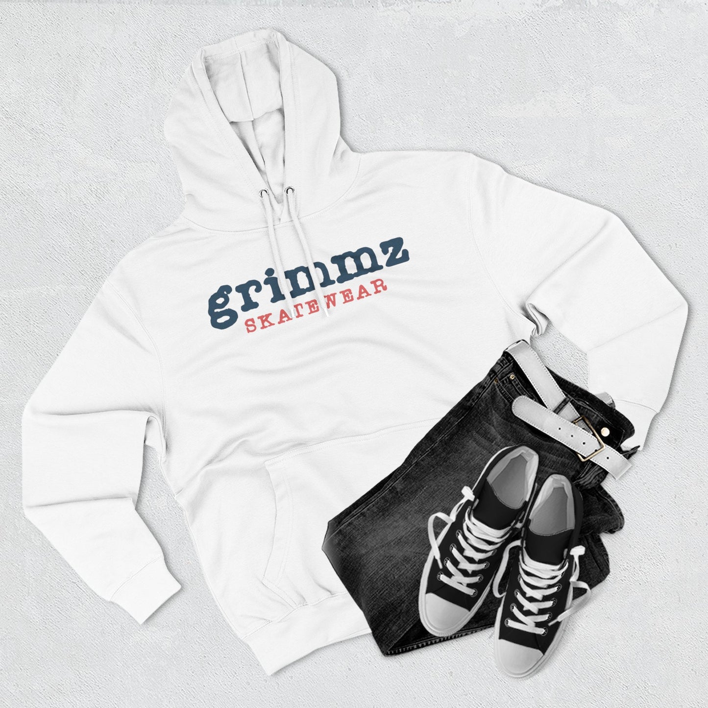Grimmz Skatewear Fleece Hoodie — Vintage Skate Logo Pullover
